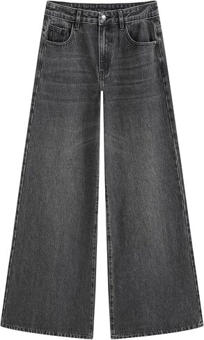 CIDER Women Trendy Low Waist Baggy Jeans Wide Leg Denim Pants Oversized Long Length Trousers in Saudi Arabia