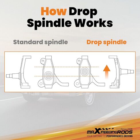 maXpeedingrods 2" Front Drop Spindle for Chevy S10 GMC S15 2WD 1982-2004 Lowering Kit in Saudi Arabia