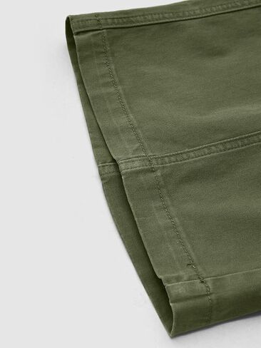 Flamingals Solid Stitch High Waist Bermuda Shorts for Women Casual Summer Stretch Cotton Shorts with Pockets and Zipper in Saudi Arabia