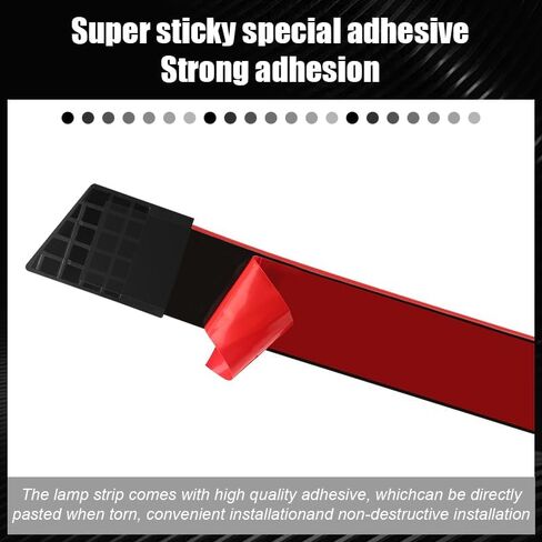 Car Taillight Turn Signal Strip Light, 47.24 in, 51.18 in, High Brightness, Red (47.24in) in Saudi Arabia