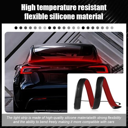 Car Taillight Turn Signal Strip Light, 47.24 in, 51.18 in, High Brightness, Red (47.24in) in Saudi Arabia
