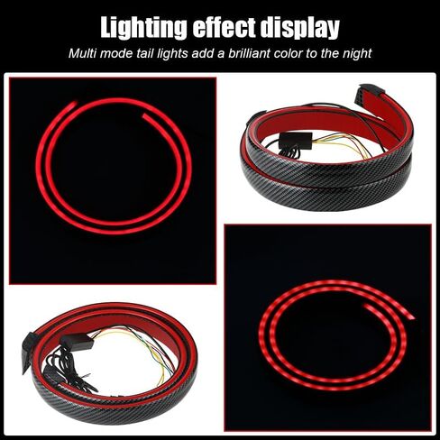 Car Taillight Turn Signal Strip Light, 47.24 in, 51.18 in, High Brightness, Red (47.24in) in Saudi Arabia