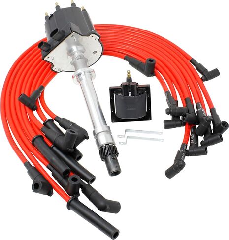AIP Electronics Complete Premium Electronic Ignition Distributor Coil and Plug Wire Set Compatible with 1987-1990 Chevrolet 5.7L 1103698 OEM Fit Kit-1013 in Saudi Arabia