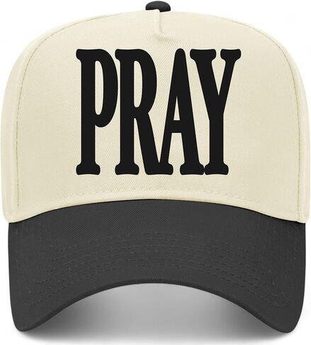 Pray Serif Vintage Trucker Hat | Premium Adjustable Christian Snapback Baseball Hat for Men & Women in Saudi Arabia