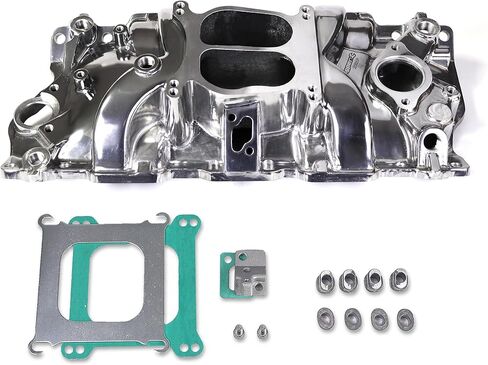 2101 2001 Performer RPM Intake Manifold Aluminum Dual Plane Compatible with Chevy Small Block SBC 262 265 267 283 302 305 307 327 350 400 V8 Engines in Kuwait