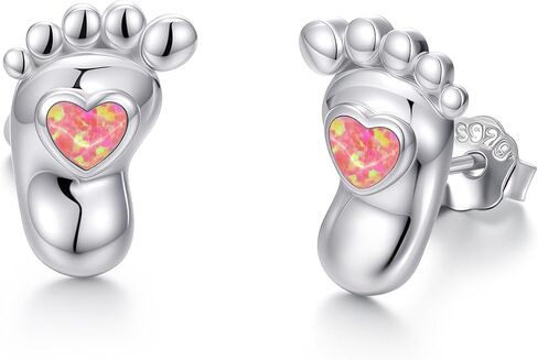 Mushroom Earrings for Women 925 Sterling Silver Blue Opal Mushroom Stud Earring Jewelry Gifts Birthday in Kuwait