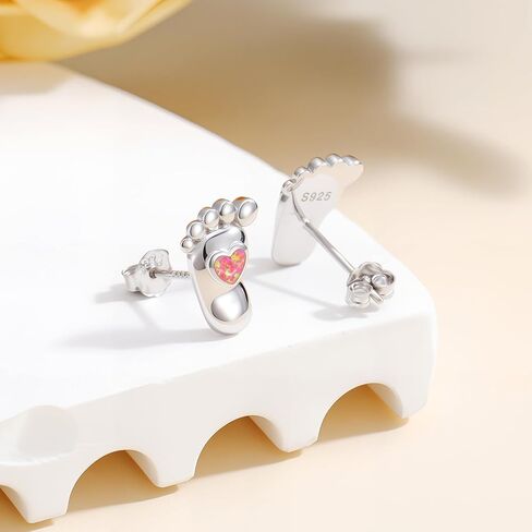 Mushroom Earrings for Women 925 Sterling Silver Blue Opal Mushroom Stud Earring Jewelry Gifts Birthday in Kuwait