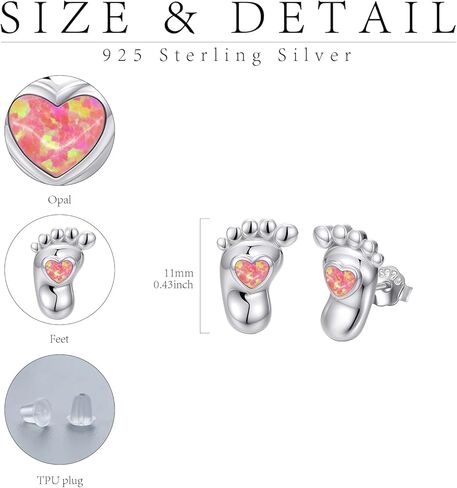 Mushroom Earrings for Women 925 Sterling Silver Blue Opal Mushroom Stud Earring Jewelry Gifts Birthday in Kuwait