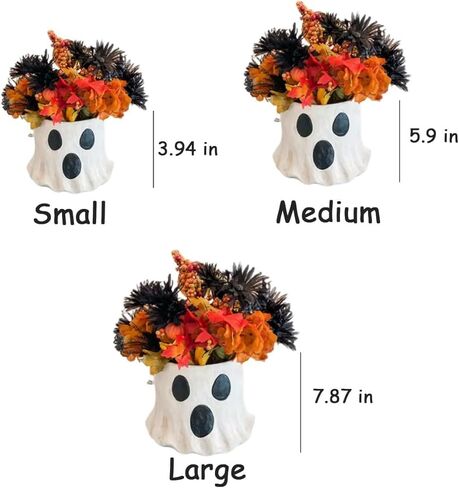 ديكور دلو الأشباح، مزهرية الأشباح، وعاء زارع الأشباح، مزهرية دلو الأشباح، دلو شبح الهالوين، مزهرية شبح الهالوين، زارع شبح الهالوين لديكور المنزل (L-7.87) in Kuwait