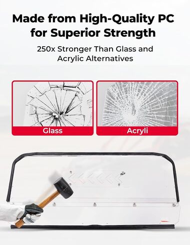 KEMIMOTO Rear Vented Windshield Compatible with 2025 2026 RZR PRO XP/PRO S,Pre-Installed Rubber Strip, Hard-Coated PC, UV-Resistant Rear Sliding Vented Window#2891091(Only 2-Seat) in Saudi Arabia