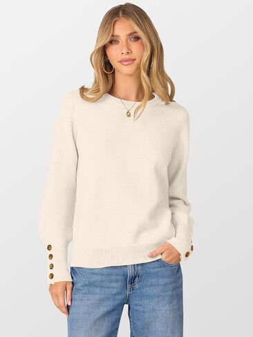 ANRABESS Sweaters for Women Long Sleeve Crewneck Casual Loose Wool Blend Soft Knit Pullover Tops 2025 Fall Fashion Outfits in Saudi Arabia