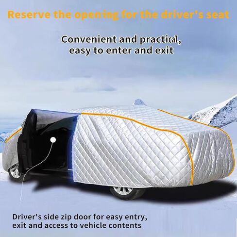 Car Cover Compatible with Toyota Sequoia SUV TRD PRO 2023-2025,Padded Anti-Hail Full Car Cover,Outdoor Hail Protection Cover All Weather Rain Snow UV with Zipper Door in Saudi Arabia