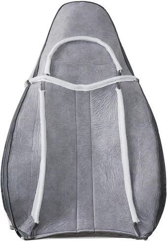 Priprilod Gray Leather Driver and Passenger Bottom & Top Lean Back Replacement Seat Cover Fit for Chevy Express GMC Savana Work Van 1500 2500 3500 2003 2004 2005 2006 2007 2008 2009 2010-2014 in Saudi Arabia
