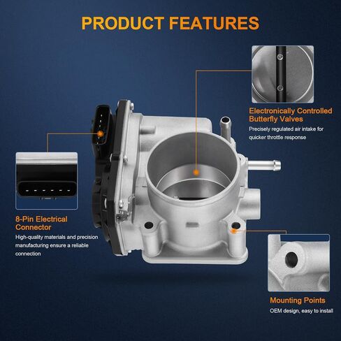 Electronic Throttle Body Fits for 2007-2012 for Nissan Sentra/Versa 2.0L, 2014-2019 for Nissan Sentra 1.8L, 2013-2018 for Nissan NV200 2.0L, Replaces67-0014 in Saudi Arabia