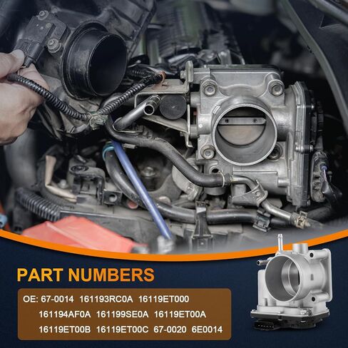 Electronic Throttle Body Fits for 2007-2012 for Nissan Sentra/Versa 2.0L, 2014-2019 for Nissan Sentra 1.8L, 2013-2018 for Nissan NV200 2.0L, Replaces67-0014 in Saudi Arabia