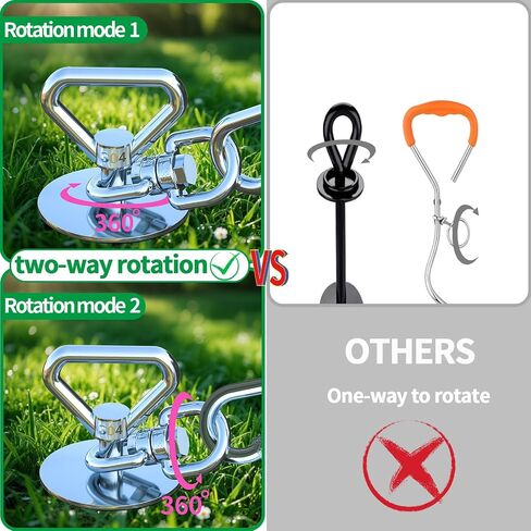 Catapamey Dog Tie Out Cable and Stake,with 30FT Heavy Duty Cable,360° Swivel Dog Run Stake-No Tangle-Runner for Yard,-Suitable for Up to 150 lbs- Idela for Yard Outdoor Camping in Kuwait