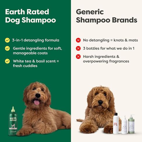 Earth Rated Dog Deodorizing Spray, Conditioning & Odor-Eliminating Perfume for Dogs, for All Coat Types, Refreshing White Tea & Basil Scent, 8 oz. in Saudi Arabia