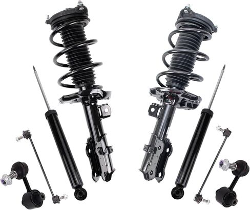 TRQ Front and Rear Suspension Kit Complete Strut & Coil Spring Assembly Shock Absorber Sway Bar Stabilizer Link Compatible with 2013-2022 Buick Encore 2015-2022 Chevrolet Trax in Kuwait