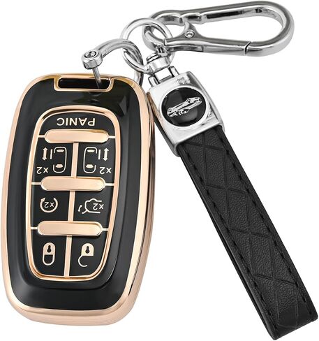 غطاء مفتاح Fob لسيارة Chrysler Pacifica، حافظة مفاتيح ناعمة من مادة TPU ذات 7 أزرار لسيارة 2017-2025 Touring، Pinnacle، Limited، Voyager، 2020 Proximity، Smart Remote Keyless 68217832AC، 68217832AB، M3N-97395900 in Saudi Arabia