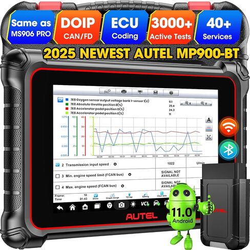 Autel Scanner MaxiPRO MP900BT - 2025 MP900-BT Up of MP900, MP808BT PRO w/DoIP CAN FD, New Model of MS906BT MS906, Advanced Diagnostic Scan Tool w/ECU Coding, 3000+ Test, 40+ Reset, OS11, FCA SGW in Saudi Arabia