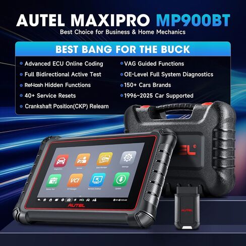 Autel Scanner MaxiPRO MP900BT - 2025 MP900-BT Up of MP900, MP808BT PRO w/DoIP CAN FD, New Model of MS906BT MS906, Advanced Diagnostic Scan Tool w/ECU Coding, 3000+ Test, 40+ Reset, OS11, FCA SGW in Saudi Arabia