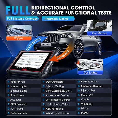 Autel Scanner MaxiPRO MP900BT - 2025 MP900-BT Up of MP900, MP808BT PRO w/DoIP CAN FD, New Model of MS906BT MS906, Advanced Diagnostic Scan Tool w/ECU Coding, 3000+ Test, 40+ Reset, OS11, FCA SGW in Saudi Arabia