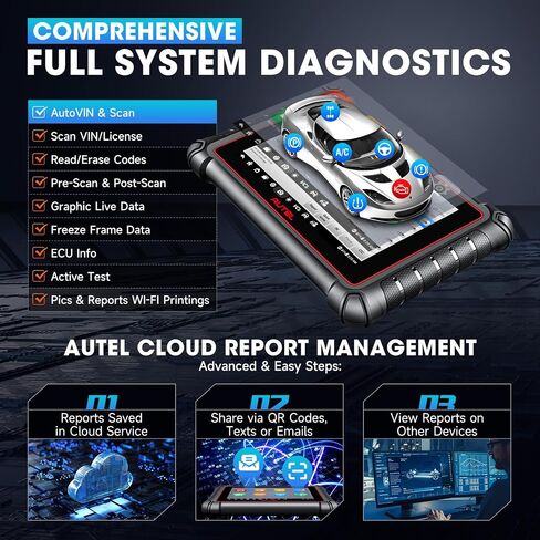 Autel Scanner MaxiPRO MP900BT - 2025 MP900-BT Up of MP900, MP808BT PRO w/DoIP CAN FD, New Model of MS906BT MS906, Advanced Diagnostic Scan Tool w/ECU Coding, 3000+ Test, 40+ Reset, OS11, FCA SGW in Saudi Arabia