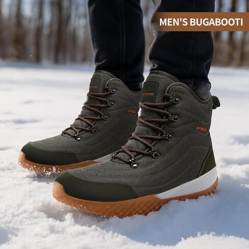 Men's Warm Winter Snow Boots Wide Toe Box | Orthopedic Arch Support | 3M Thinsulate Insulated | Slip-Resistant Outsole in Saudi Arabia