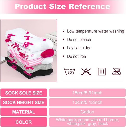 YOYOU Crew Socks for Women, Funny Cute Casual Sock, Patterned Novelty Comfortable Ankle Socks Free Size in Kuwait