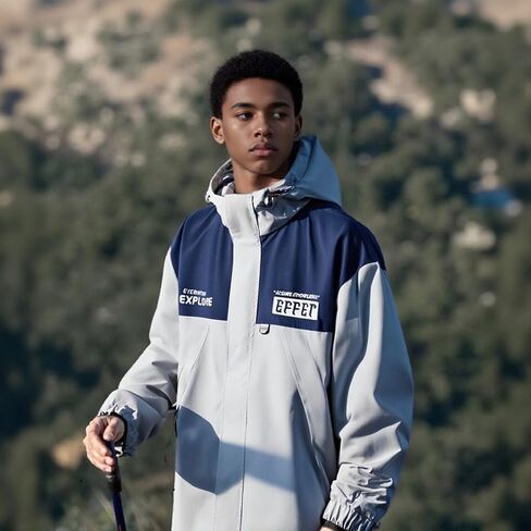 Lightweight Men's Jacket with Hood for Outdoor, Travel, Hiking, Windbreaker, Versatile, Stylish Design, Durable in Kuwait