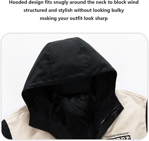 Lightweight Men's Jacket with Hood for Outdoor, Travel, Hiking, Windbreaker, Versatile, Stylish Design, Durable in Kuwait