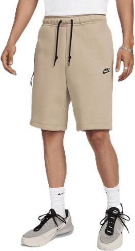 Nike Sportswear Tech Fleece Men's Shorts (Khaki/Black, FB8171-247) Size Small in Saudi Arabia