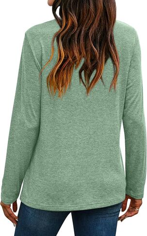 OFEEFAN Womens 3 Packs Long Sleeve Crew Neck Shirts Fall Tops Clothes Outfits 2024 Basic Tee in Kuwait