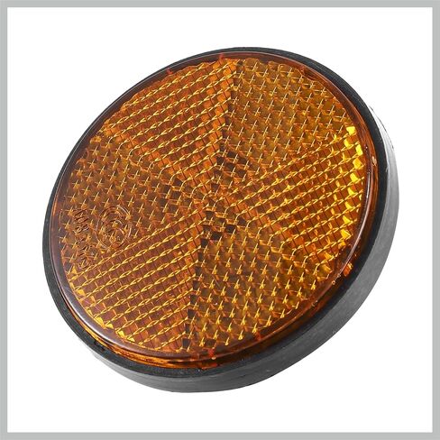 4 Pcs M6x1.0 Orange Red Plastic Universal Round Screw Mount Reflective Warning Reflector with Nut for Motorcycle Bike Replacement Car Parts in Saudi Arabia