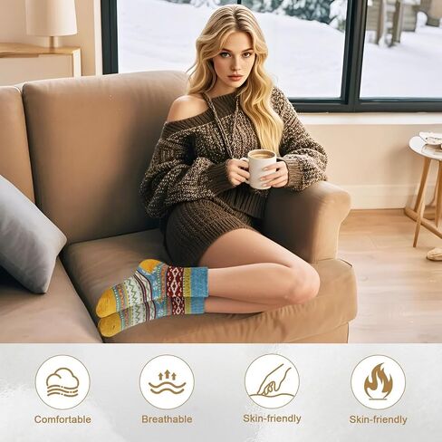 YOYOU Crew Socks for Women, Funny Cute Casual Sock, Patterned Novelty Comfortable Ankle Socks Free Size in Kuwait