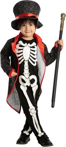 إبداعات Spooktacular تتوهج في زي الهيكل العظمي الداكن للأطفال الصغار، زي هيكل عظمي للأطفال في عيد الهالوين للأطفال in Saudi Arabia