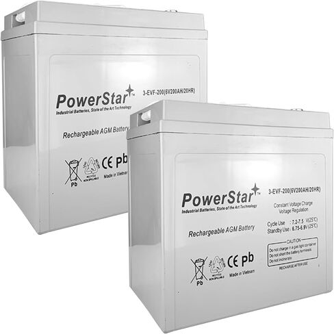 PowerStar Replacement T-105 GC2 6V 200Ah Deep Cycle Flooded Lead Acid Battery x2 in Saudi Arabia
