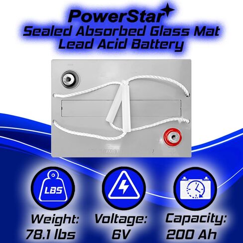 PowerStar Replacement T-105 GC2 6V 200Ah Deep Cycle Flooded Lead Acid Battery x2 in Saudi Arabia