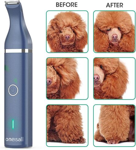 Oneisall Paw Trimmer للكلاب الصغيرة الهادئة، مجموعة العناية بالكلاب الصغيرة 4 في 1، طقم العناية بالكلاب بسرعتين للكلاب الصغيرة، ماكينة قص الكلاب الصغيرة اللاسلكية، مطحنة أظافر هادئة للكلاب الصغيرة (أبيض) in Kuwait