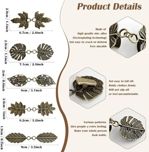 J.CARP 5 Pcs Cinch Clips, Sweater Cinch Clip of High Strength Alloys for Women Clothing in Saudi Arabia