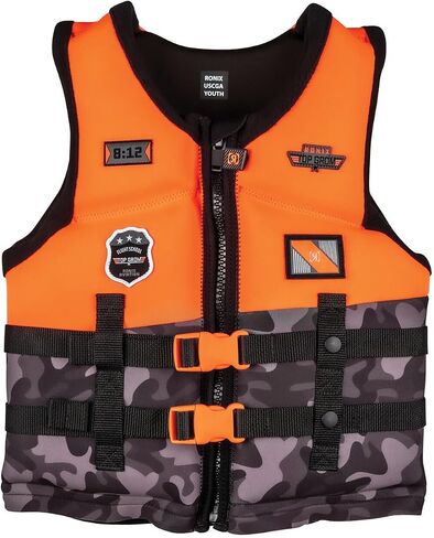 Ronix Top Grom - Boy's CGA Life Vest, Blue Camo in Saudi Arabia