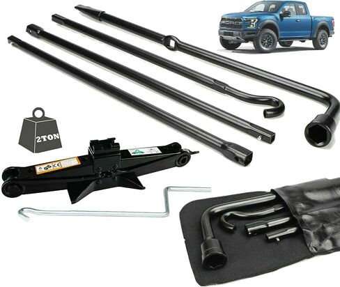 مجموعة أدوات الإطارات الاحتياطية من Jack مناسبة لـ 2005 2006 2008 2010 2011 2012 2013 2014 Ford F-150، جاك مقص 2 طن رافعة رفع شديدة التحمل ومجموعة أدوات مفتاح ربط الإطارات الاحتياطية أداة إصلاح الإطارات البديلة in Saudi Arabia
