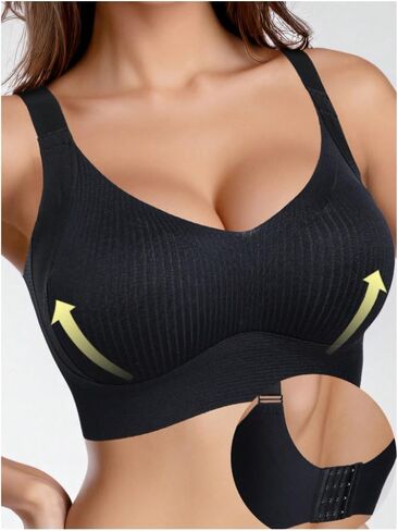 Women's Bra Seamless Wireless Strap Support Daily Bra Comfortable T-Shirt Without Steel Ring in Saudi Arabia