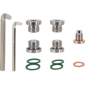 5 PCS Magnetic Stainless Steel Engine Front Differential Rear Transmission Oil Drain Fill Plug Kit, fits Polaris General Rzr Ranger Sportsman Replace 7052306 2203738 2203739 3234756 3234755 in Kuwait