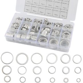 580PCS Car Oil Drain Plug Gasket Kit,Oil Crush Washer Assortment with 18 Dimensions Includes M6/M8/M10/M12/M14/M16/M18/M20/M22/M24 for Sealing,Practical Car Accessories Gasket Kit in Kuwait