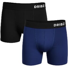 Men's Moisture-blocking Boxer Briefs, Navy and Black, 2-Pack in Saudi Arabia