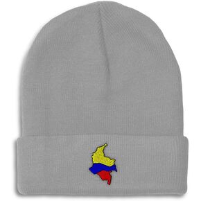 Custom Beanies for Men Colombia Flag Map Colombian Bogota Skull Cap Winter Hats for Women Acrylic One Size in Kuwait