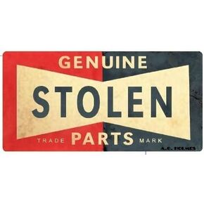 2pcs Genuine Stolen Parts #4 Oldschool hot Rod Rat Piss Gangster Youngster Mob Rockabilly 1950s Round Bumper Sticker Decal (4 Inch) Decal Sticker of Street Sign Design in Saudi Arabia