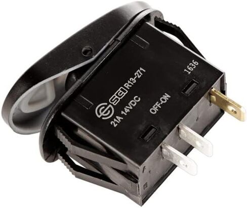 Rugged Ridge Rocker Switch | Thermoplastic Olefin (TPO), Black and Amber | 17235.10 | Fits zNONE in Saudi Arabia