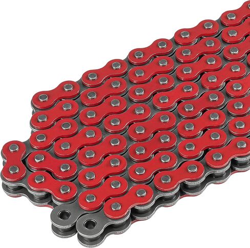 Caltric Red 530-Pitch 120-Links Drive Chain Compatible with ATV/UTV/Quad/Side X Side/Motorcycle/Dirtbike/with Rivet and Clip on Master Links in Saudi Arabia